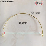 Vintage Style Collar Raw Brass Round Wire Necklace 2mm