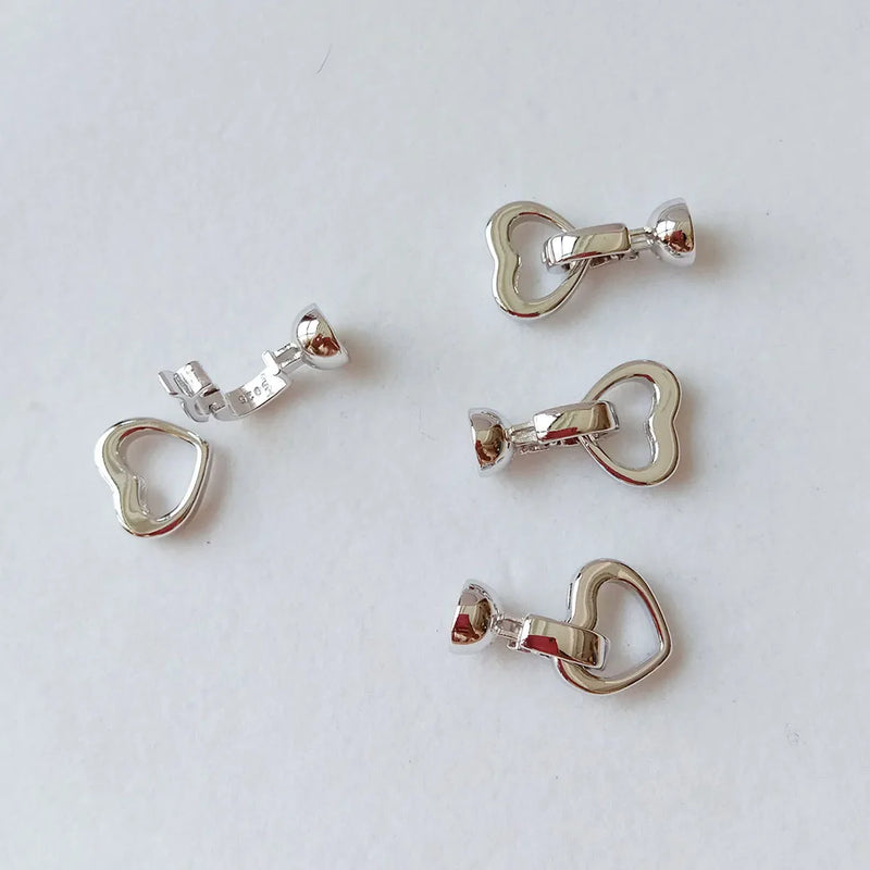 5 pcs High Quality Jewelry Clasps Set - Heart Clasp, Bracelet Clasp, Pearl Clasp