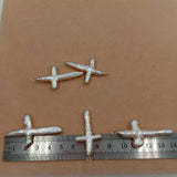 5 pcs/lot Freshwater Coin Pearl Beads with Cross Baroque Shape and 1 Hanger