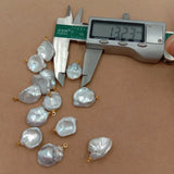 5pcs Keshi Freshwater Pearl Beads 13-17mm Baroque Shape with Hanger