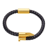 5pcs Stainless Steel Leather Bracelet Charms Unisex Jewelry