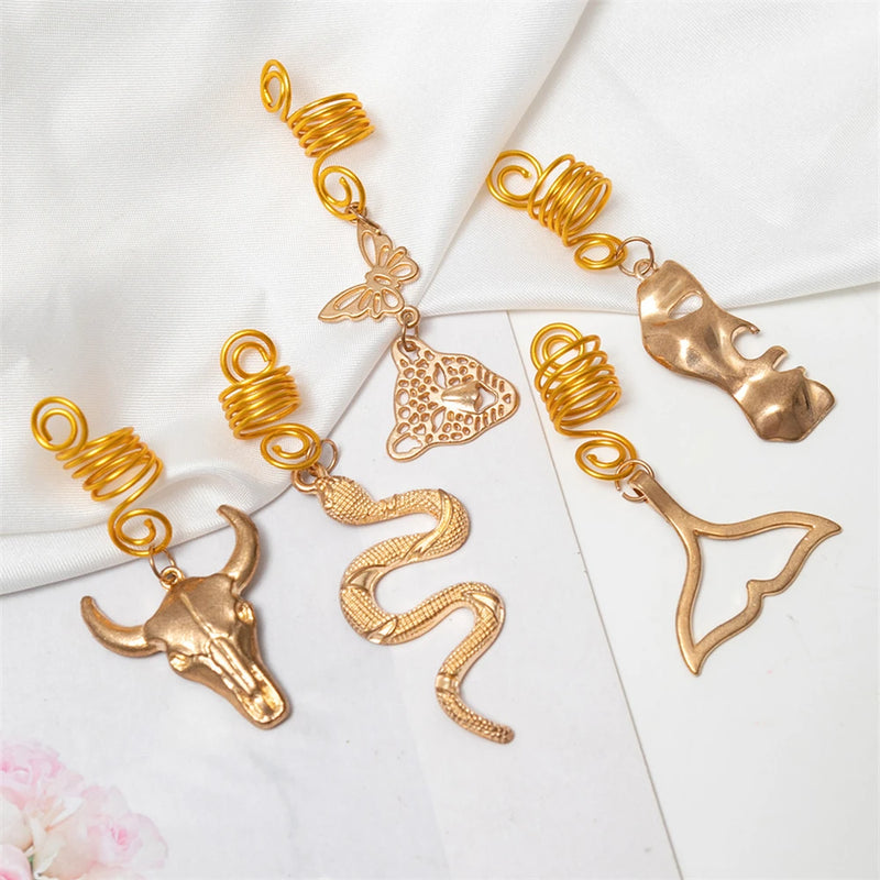 Hairpin for Women Girls Charms Spiral Hair Ring Clips Hair Braids Accessories