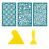 5-Piece Screen Printing Tape Scraper Set for Clay Earring Printing