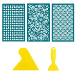 5-Piece Screen Printing Tape Scraper Set for Clay Earring Printing