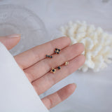5-pc Diamond Earrings Set 925 Silver Needle Wedding Bridal Jewelry