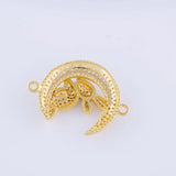 Zircon Moon Rabbit Charms for Bracelets Jewelry Making