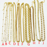 18K Plated Solo Link Chain Necklace with Lobsters 80128