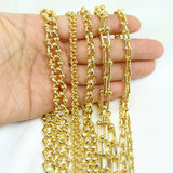 18K Plated Solo Link Chain Necklace with Lobsters 80128