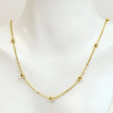 18K Plated Solo Link Chain Necklace with Lobsters 80128