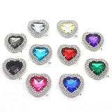 36MM Heart-Shaped Rhinestones for Knitwear DIY Accessories Button Decoration