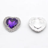 36MM Heart-Shaped Rhinestones for Knitwear DIY Accessories Button Decoration