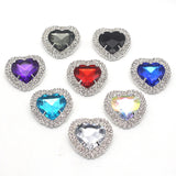 36MM Heart-Shaped Rhinestones for Knitwear DIY Accessories Button Decoration