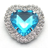 36MM Heart-Shaped Rhinestones for Knitwear DIY Accessories Button Decoration