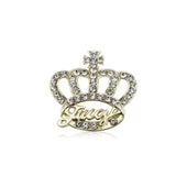 5 Rhinestone Crown Pendant Jewelry DIY Alloy Accessories
