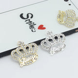 5 Rhinestone Crown Pendant Jewelry DIY Alloy Accessories