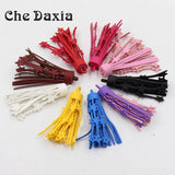(5 pack) Star Pattern PU Leather Tassel DIY Necklace Accessories Bag Pendant