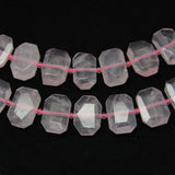 Natural Crystal Quartz Faceted Slab Loose Beads Pendants