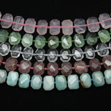 Natural Crystal Quartz Faceted Slab Loose Beads Pendants