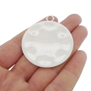 5 Large Metal Enamel Flower Charms Pendants Jewelry Findings 43x43mm