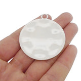 5 Large Metal Enamel Flower Charms Pendants Jewelry Findings 43x43mm