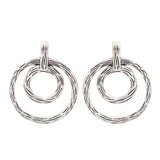 5 Tibetan Silver Double Circles Charms Pendants DIY Necklace Jewelry