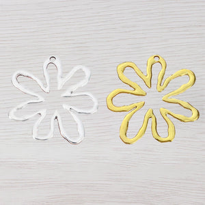 Tibetan Silver/Gold Large Flower Charms Pendants DIY Necklace Jewelry