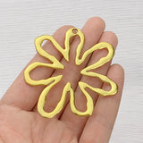 Tibetan Silver/Gold Large Flower Charms Pendants DIY Necklace Jewelry