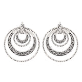 Tibetan Silver 4 Circles Round Charms Pendants for Necklace Making
