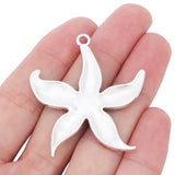 Tibetan Silver Starfish Charms Pendants for DIY Jewelry Making 48x43mm
