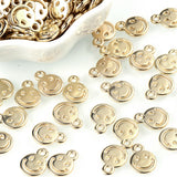 50/100/150pcs Smiley Face Charms 13x10mm Pendant DIY Jewelry Making