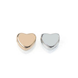 50/100/150pcs 7x6mm Love Heart Beads Silver CCB Loose Spacer Acrylic Beads