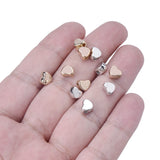 50/100/150pcs 7x6mm Love Heart Beads Silver CCB Loose Spacer Acrylic Beads