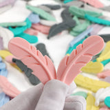 Feather Shape Silicone Beads for DIY Jewelry Making and Pacifier Chains