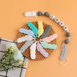 Feather Shape Silicone Beads for DIY Jewelry Making and Pacifier Chains
