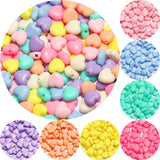 100pcs 11mm Candy Heart/Star Acrylic Spacer Beads DIY Bracelet Necklace Jewelry