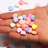 100pcs 11mm Candy Heart/Star Acrylic Spacer Beads DIY Bracelet Necklace Jewelry