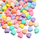 100pcs 11mm Candy Heart/Star Acrylic Spacer Beads DIY Bracelet Necklace Jewelry