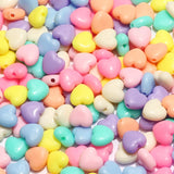 100pcs 11mm Candy Heart/Star Acrylic Spacer Beads DIY Bracelet Necklace Jewelry