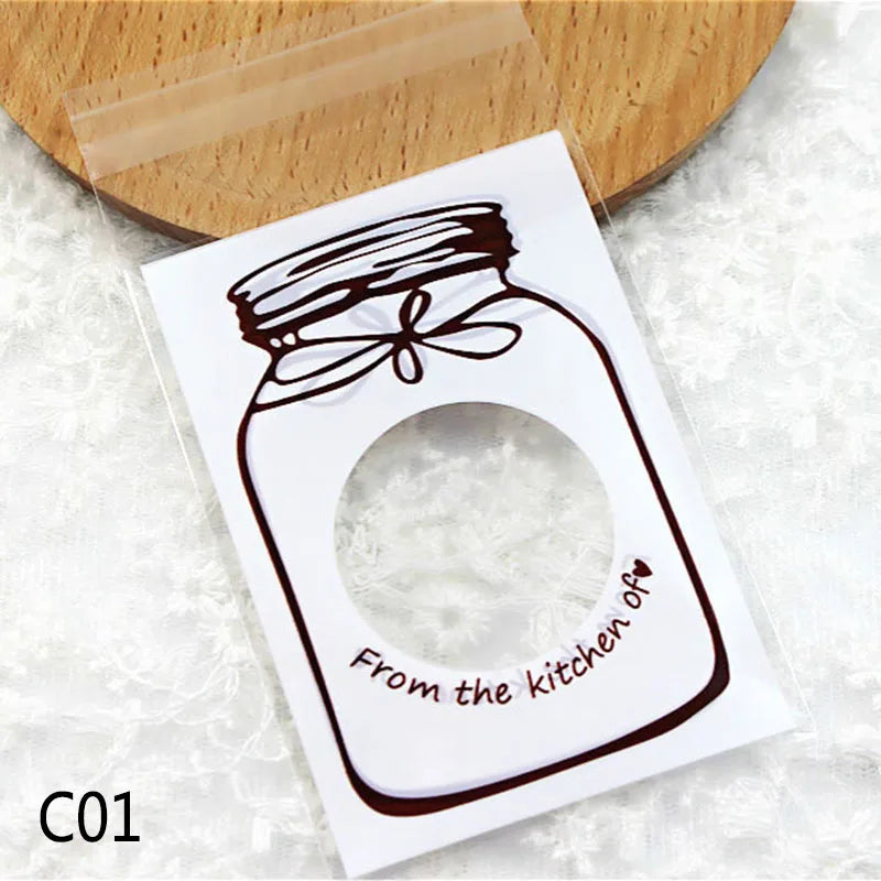 50/100PCS Cartoon Candy Cookie Biscuits Packaging Bags