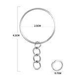 50/100PCS Silver Plated Keyring Split Ring Keyfob Key Holder Rings DIY Findings