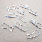 50/100PCS 925 Silver Matte Hook Earrings for Crystal Stone DIY Jewelry Making