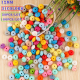 Silicone Lentil Beads 12MM Baby Pacifier Chain Newborn Nursing Accessory