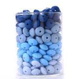 50/100Pcs 12mm Silicone Lentil Beads for Baby Nursing Teething Necklace