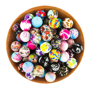15mm Silicone Leopard Beads for Jewelry Making DIY - 50/100Pcs