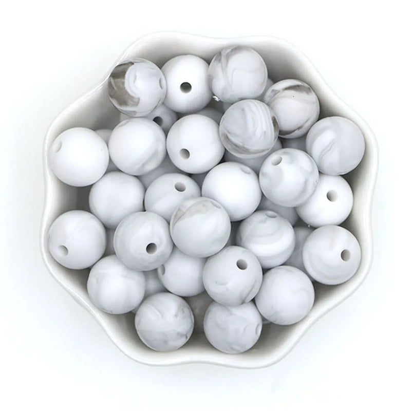 15mm Silicone Leopard Beads for Jewelry Making DIY - 50/100Pcs