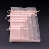 50/100Pcs Champagne Pink Organza Bag Jewelry Packaging Bags