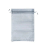 50/100Pcs Silver Grey Organza Bag for Jewelry Packaging Wedding Favor Gift