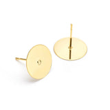 50-100Pcs 316L Stainless Steel Earring Stud DIY Ear Blank Post Pins 3-12mm