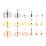 50-100Pcs 316L Stainless Steel Earring Stud DIY Ear Blank Post Pins 3-12mm