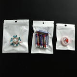 50/100Pcs Self Sealing Zipper Opp Bag Jewelry Earring Storage Pouches